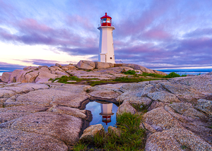 Peggys Cove Lighthouse Reflectoin.