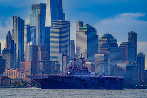 USS Wasp on the Hudson