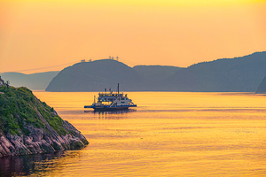 Tadoussac Ferry at Sunset