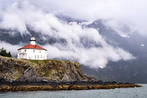 Eldred Rock Lighhouse Clouds