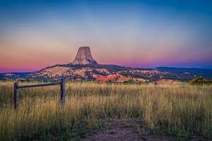 Devils Tower Sunrays