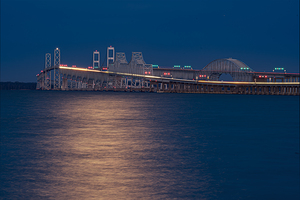 Moonlit Bay Bridge