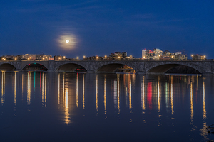 Moon Set over Arlington