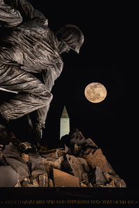 Iwo Jima Memorial Moon Rising