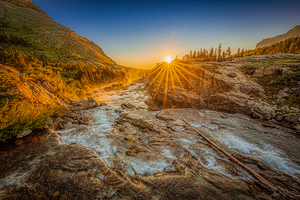 Sunrise over Swift Current Falls