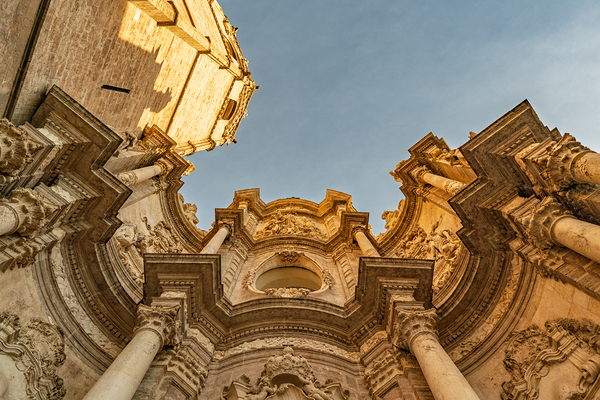 Valencia Cathedral: Skyward Gaze Print
