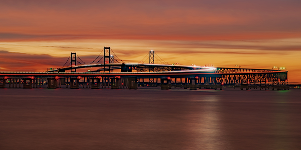 Red Chesapeake Bay Sunrise Print