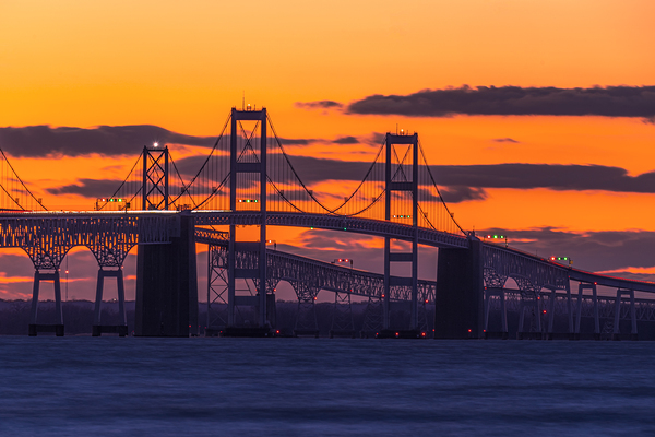 Orange Bay Bridge Sunrise Print