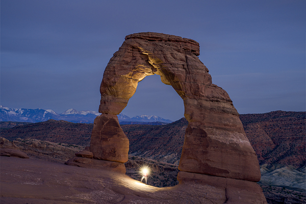 After Dusk at Delicate Arch by Geoffrey Prior