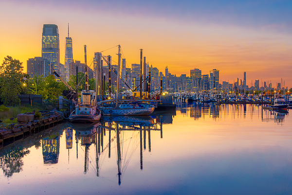 Jersey City Sunrise Print