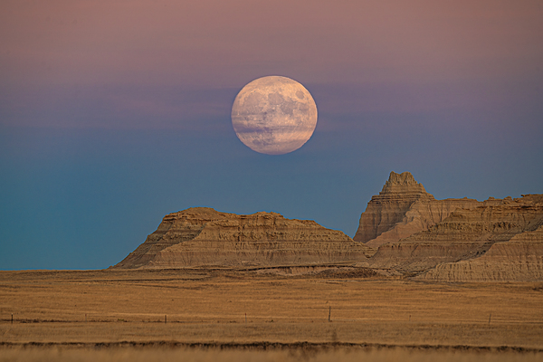 Badlands Moonrise Print