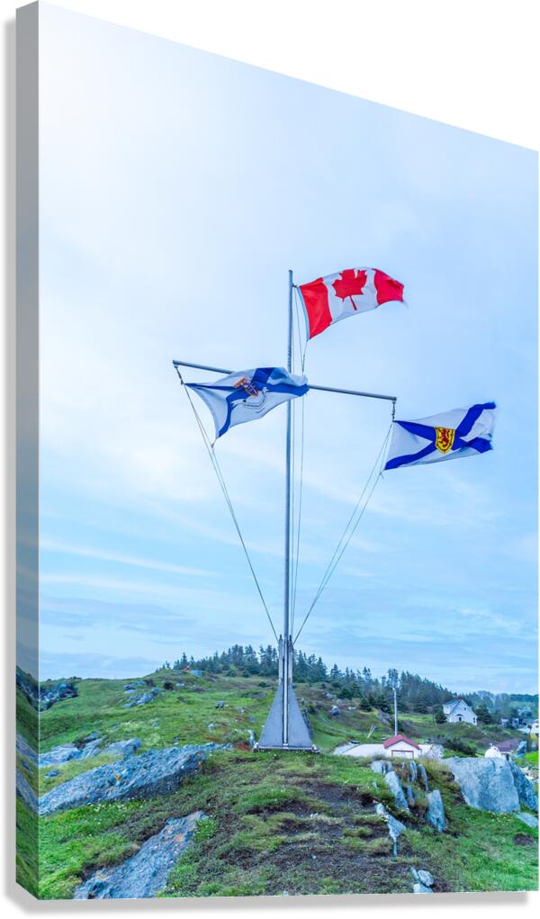 Canadian Flags Canvas Print