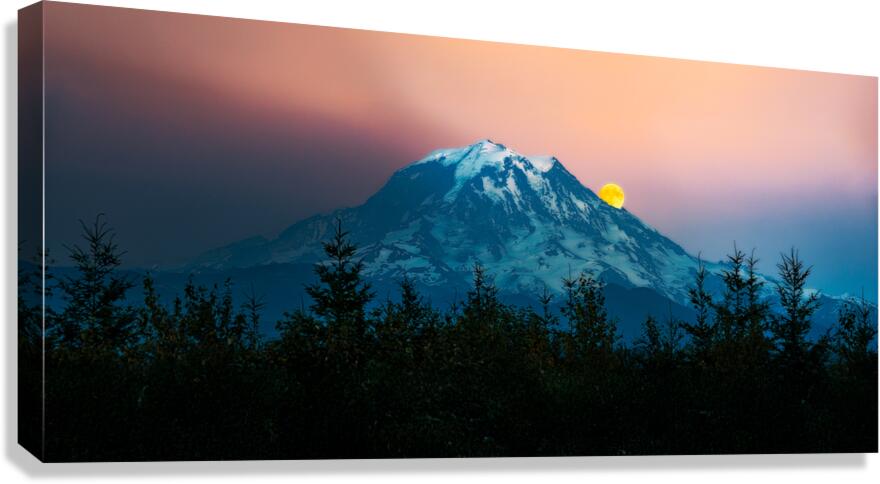 Rainier Moon Rise Canvas Print