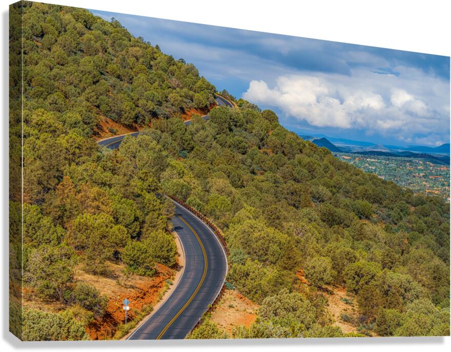 Hillside Highway Vista Canvas Print