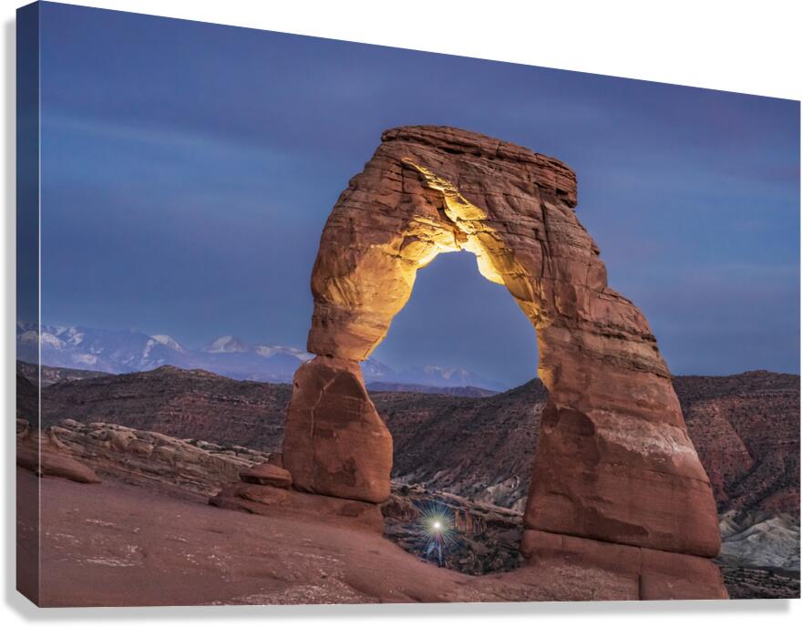 Light Shining on Delicate Arch Canvas Print