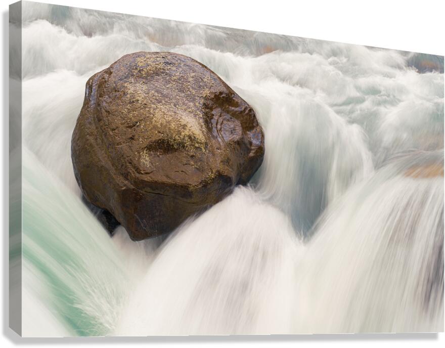 Sunwapta Falls Boulder Canvas Print