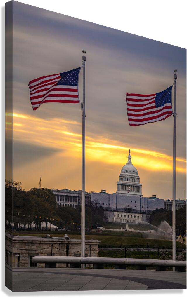 Capitol Flags Canvas Print