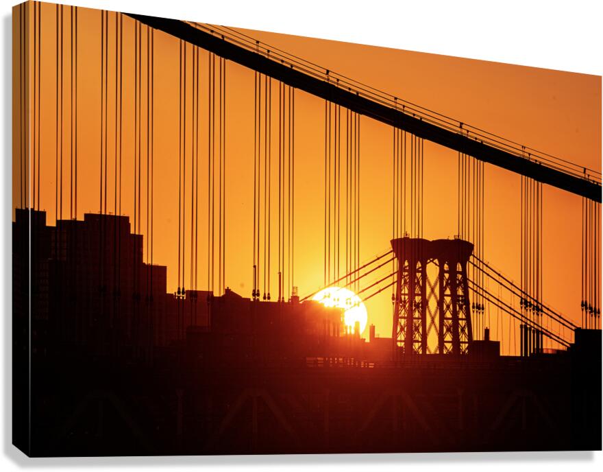 Manhatten Sun Rising Canvas Print