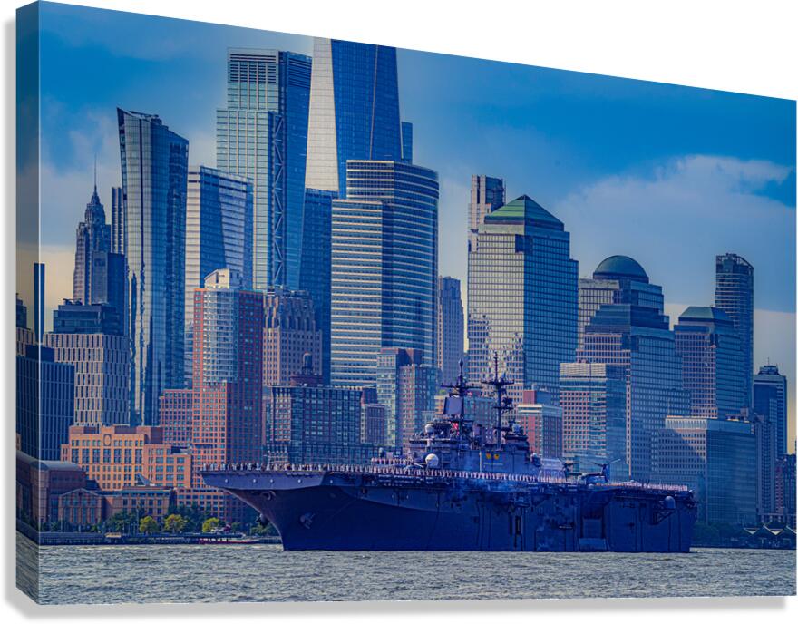 USS Wasp on the Hudson Canvas Print