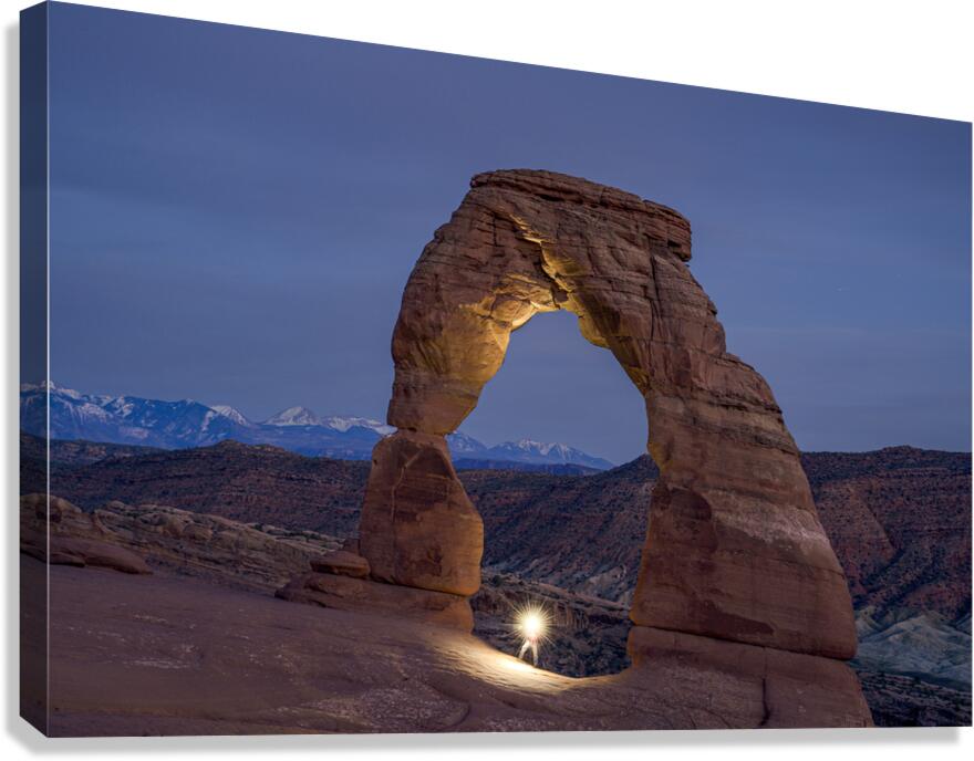 After Dusk at Delicate Arch Canvas Print