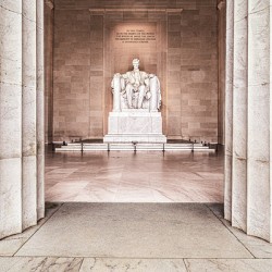 Entering Lincoln Memorial