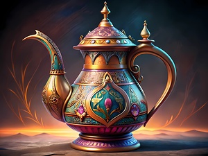 a stunning digital illustration of an intricately