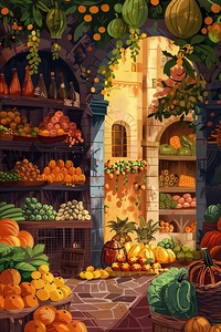 Autumn Market Stall J92D3N 47