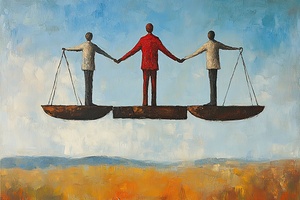 Balancing Act Above Fields 7K39H 55