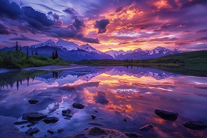 Alaskan Sunset Reflection H2N9P2 67