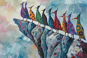Birds on a Cliff 7H29PZ 45