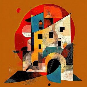 Abstract Urban Sunset H3N9P2 56