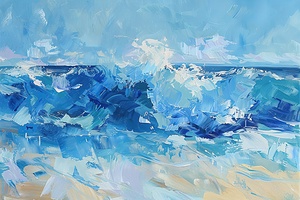 Azure Waves Crashing D92HK 50