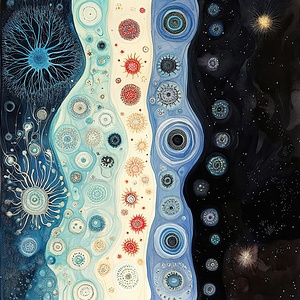 Cosmic Cellular Flow Y9H2N5 60