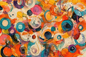 Crimson Circles Dance 8924P 45