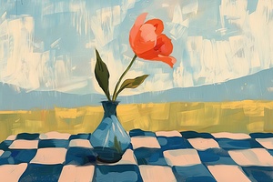 Coral Tulip Still Life H92D3N 57