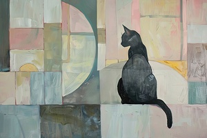 Contemplative Feline 92HNZJ 45