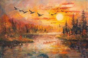 Autumn Sunset Flight 8294HJ 45