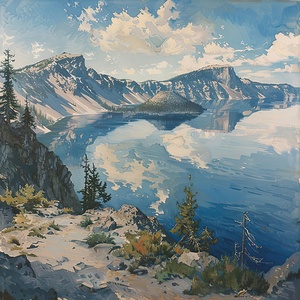 Crater Lake Reflections 8H29P7 48