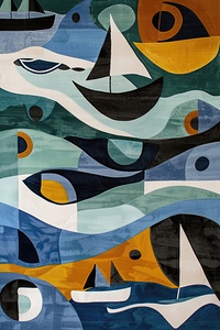Abstract Seascape Harmony 7892B 45