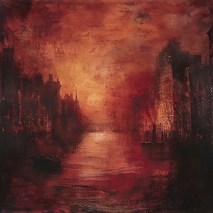 Crimson Canal Sunset 8294HJ 45