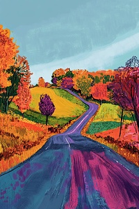 Autumn Road Ahead 2H9N3Z 53