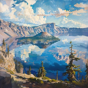 Crater Lake Reflection 7294HB 48