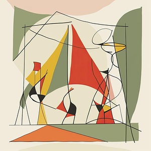 Abstract Sailboats 7P3H9N 52