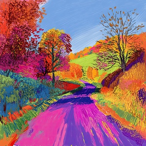 Autumn Road Ablaze H92D3N 55