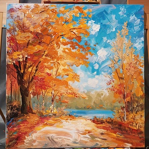 Autumn Path By Lake H2N9P2 50