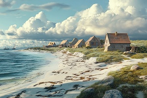 Coastal Hamlet At Dawn Y9N5B2 65