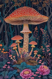 Beneath Giant Mushroom 92DH8P 63