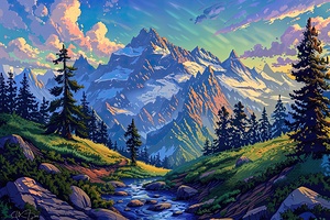 Alpine Stream Sunrise H2N9P4 50