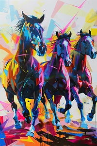 Chromatic Horses Gallop Z92HNP 55