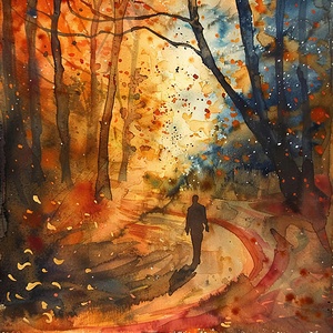 Autumn Path Solitude 5H2N9Z 57